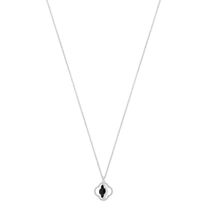 Collier Charles Garnier Légende réversible Argent Nacre et Onyx oxydes - Bijouterie TAMARA