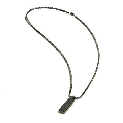 Collier Gemini Galli Acier noir & Carbone forgé - Bijouterie TAMARA