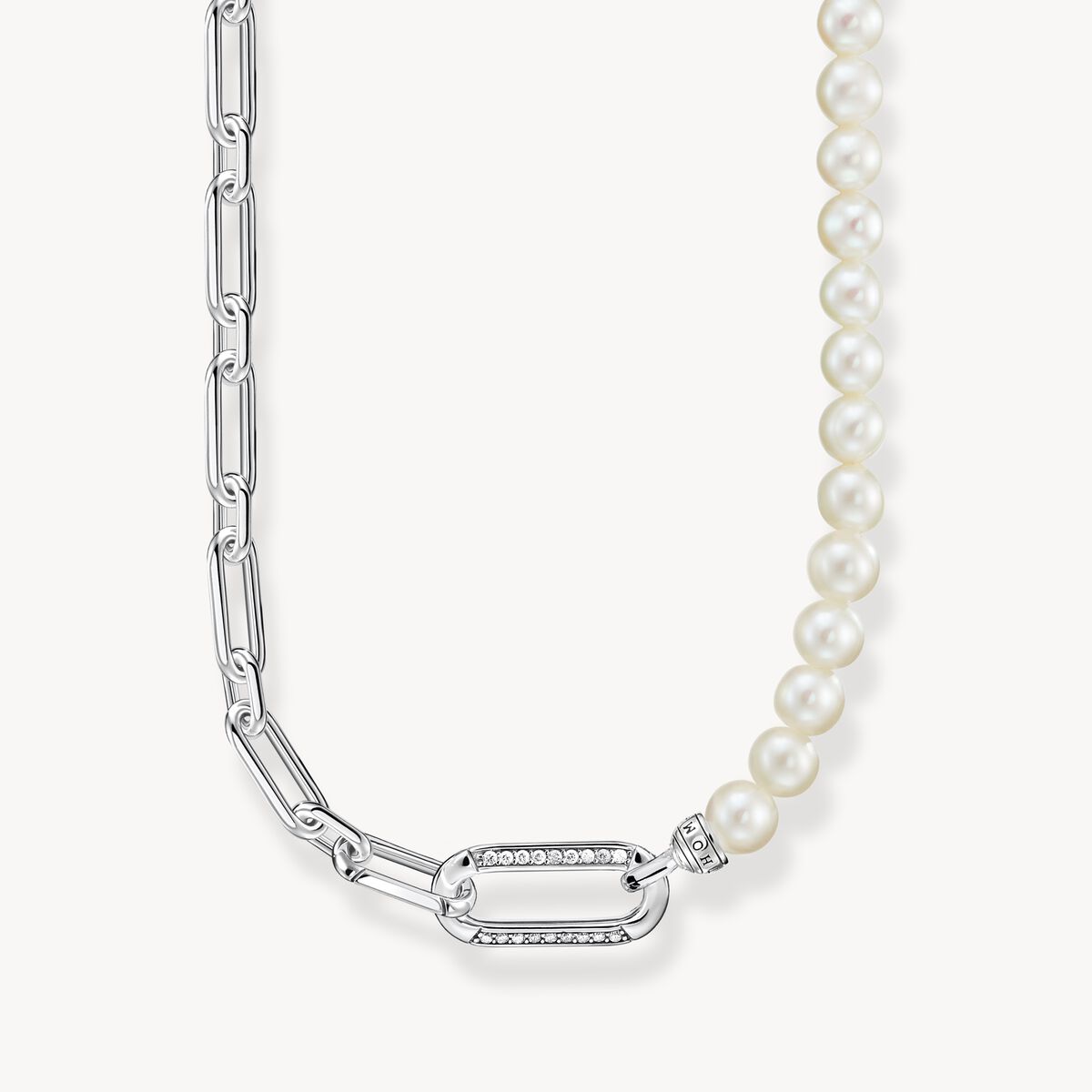 Collier Thomas SABO Chaîne Liens Argent et Perles - BIJOUX - KE2109-167-14-L45V
