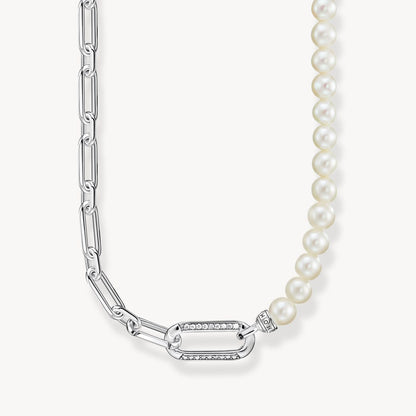Collier Thomas SABO Chaîne Liens Argent et Perles - BIJOUX - KE2109-167-14-L45V