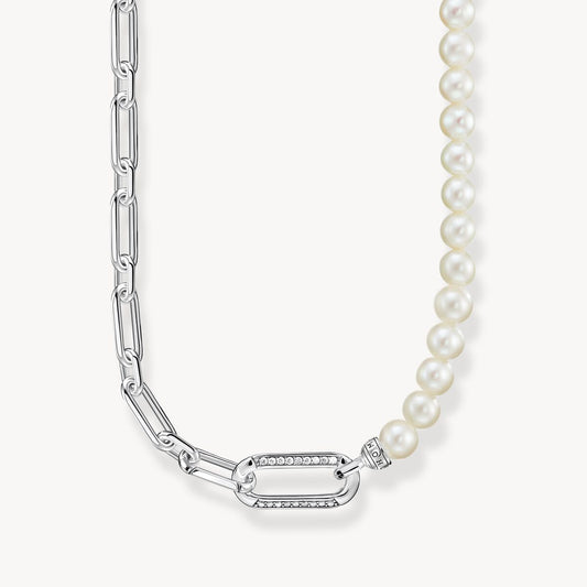Collier Thomas SABO Chaîne Liens Argent et Perles - BIJOUX - KE2109-167-14-L45V