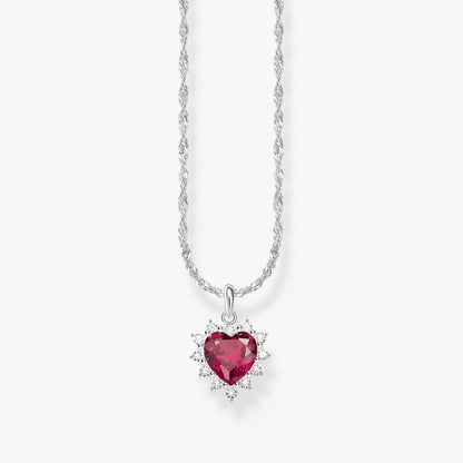 Collier Thomas SABO Romance Argent Coeur Rubis de synthèse - BIJOUX - KE2305-013-10-L45V