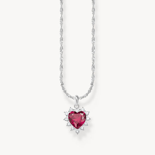 Collier Thomas SABO Romance Argent Coeur Rubis de synthèse - BIJOUX - KE2305-013-10-L45V