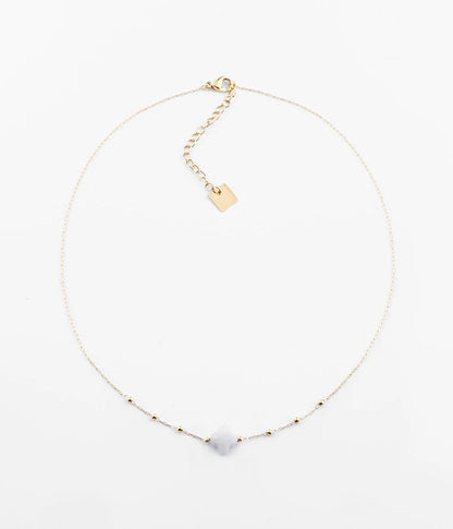Collier ZAG Velasquez Agate blanche - BIJOUX - SNS7970-01WHT