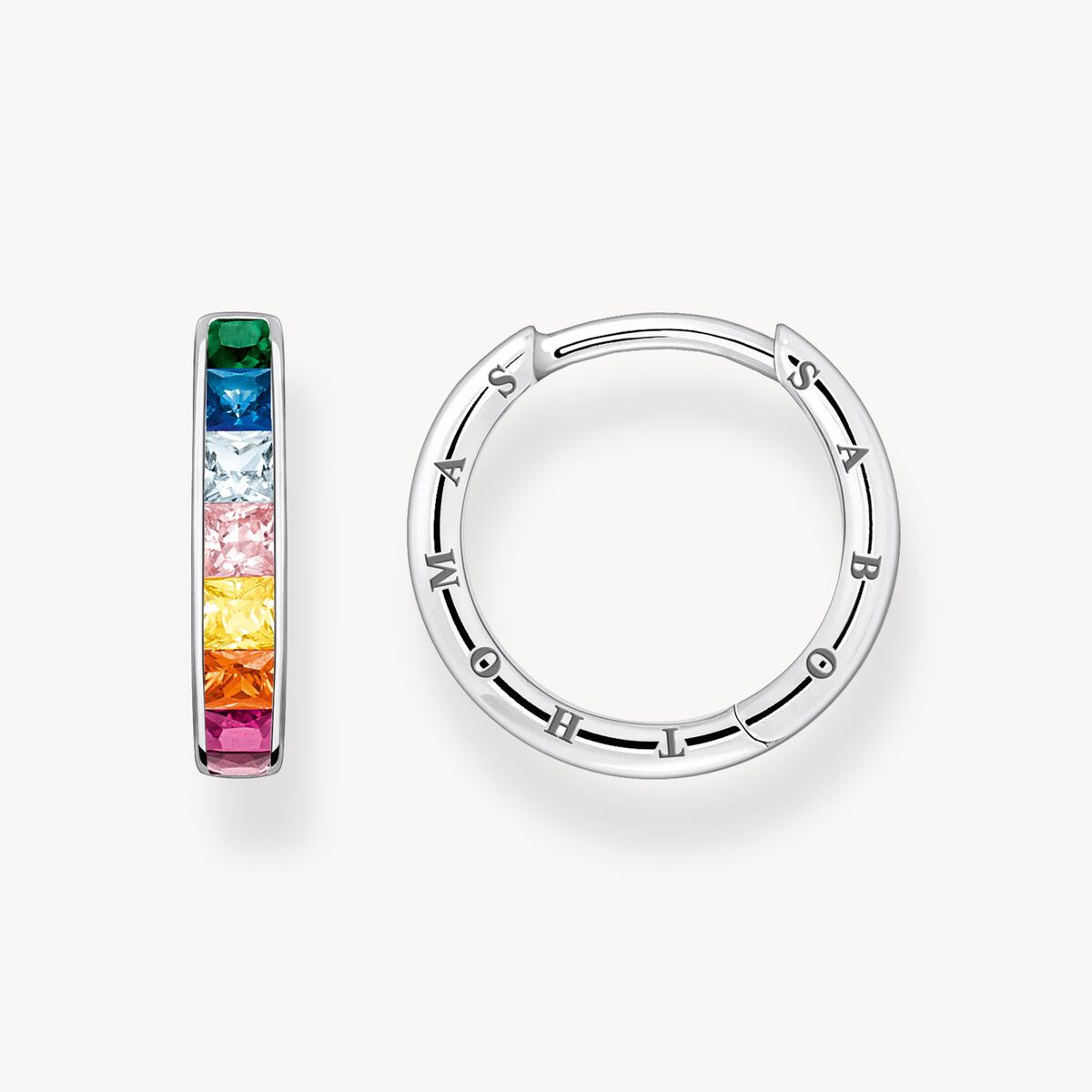 Créoles Thomas SABO Argent pierres multicolores - BIJOUX - CR668-477-7
