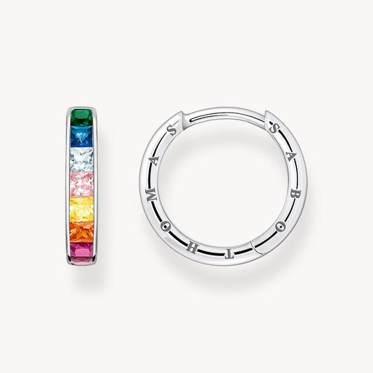 Créoles Thomas SABO Argent pierres multicolores - BIJOUX - CR668-477-7