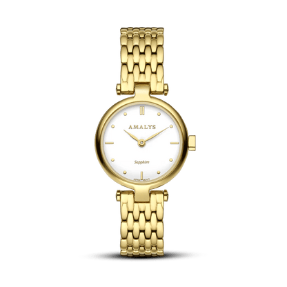 Montre AMALYS Sunny Dorée Blanc - MONTRES - AMW-211