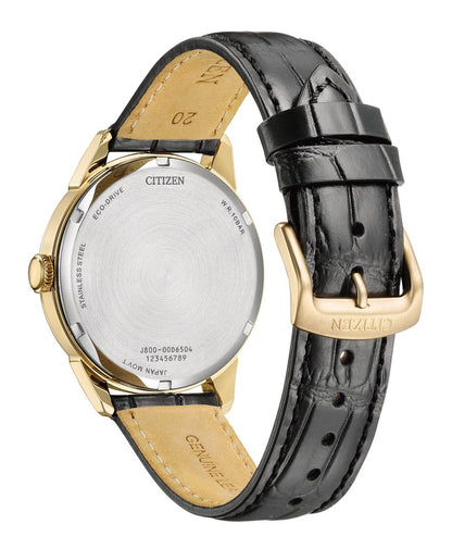 Montre CITIZEN Classic Elegant Eco-Drive Doré Cuir Marron - MONTRES -AW0153-04AC