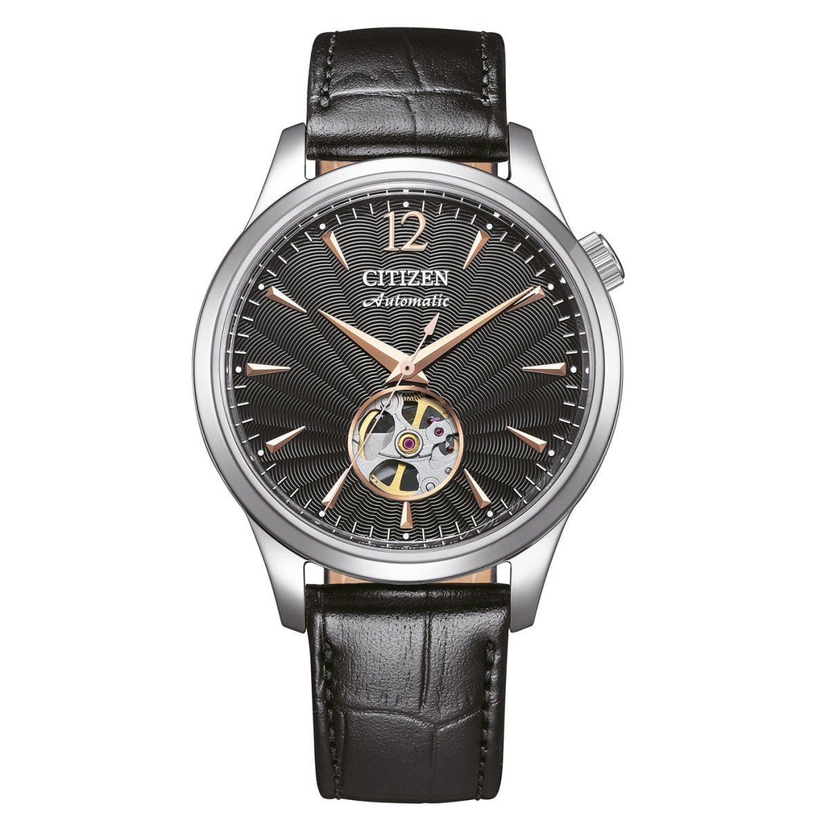 Montre CITIZEN Classic Open Heart automatique Noir Cuir noir - Citizen - Bijouterie TAMARA