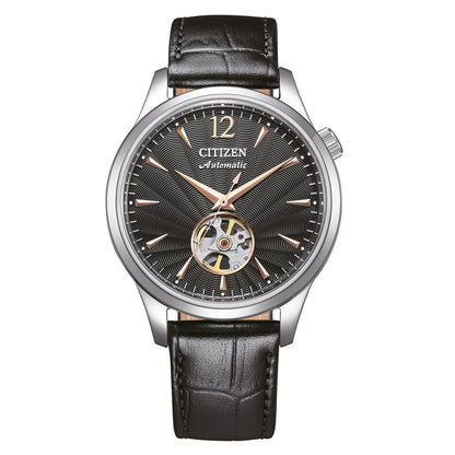 Montre CITIZEN Classic Open Heart automatique Noir Cuir noir - Citizen - Bijouterie TAMARA