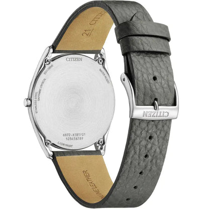 Montre CITIZEN Suratto Eco - Drive Acier Bleu Cuir Gris - Bijouterie TAMARA