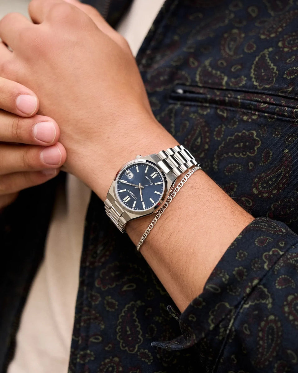 Montre CITIZEN Tsuyosa Automatique 37mm Acier Bleu - Bijouterie TAMARA