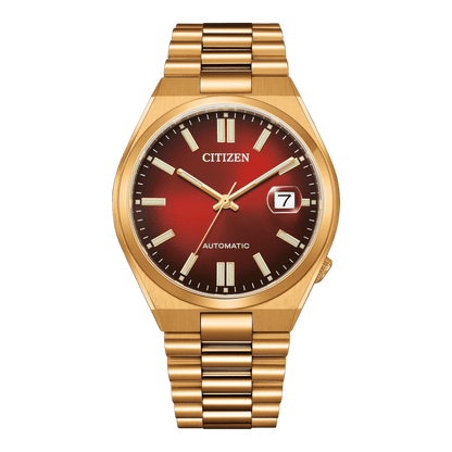 Montre CITIZEN Tsuyosa Automatique 40mm Dorée Rouge - Citizen - Bijouterie TAMARA
