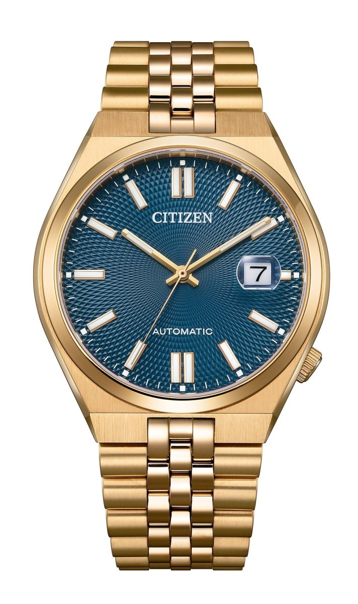 Montre CITIZEN Tsuyosa Automatique Doré Bleu - MONTRES -NK0023-57L