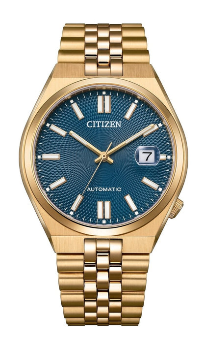 Montre CITIZEN Tsuyosa Automatique Doré Bleu - MONTRES -NK0023-57L