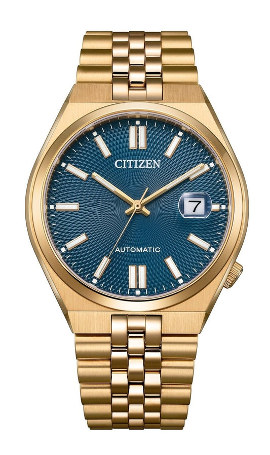 Montre CITIZEN Tsuyosa Automatique Doré Bleu - MONTRES -NK0023-57L