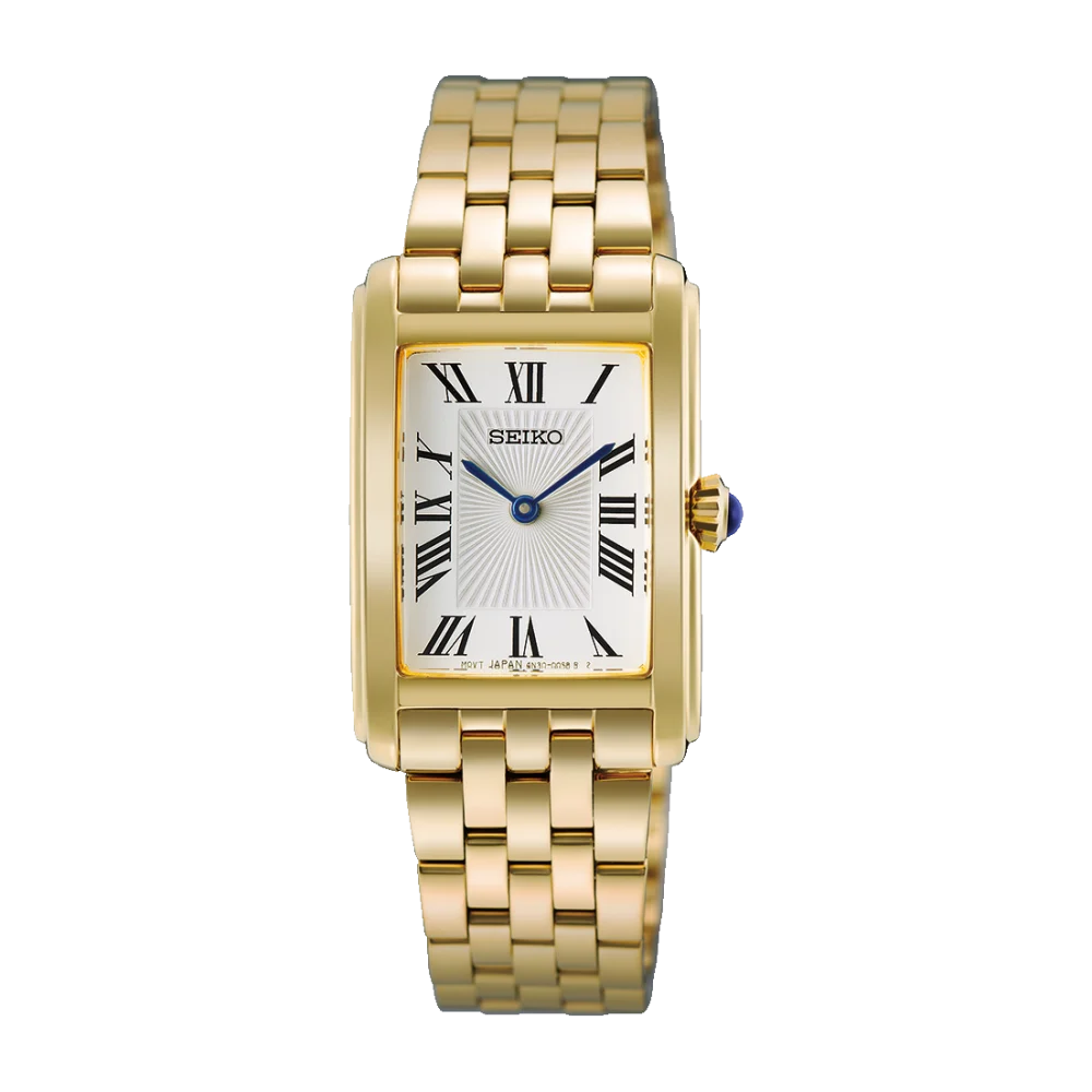 Montre SEIKO Classique Femme Acier dorée rectangulaire