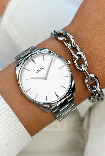 Montre CLUSE Féroce Acier blanc - Cluse - Bijouterie TAMARA