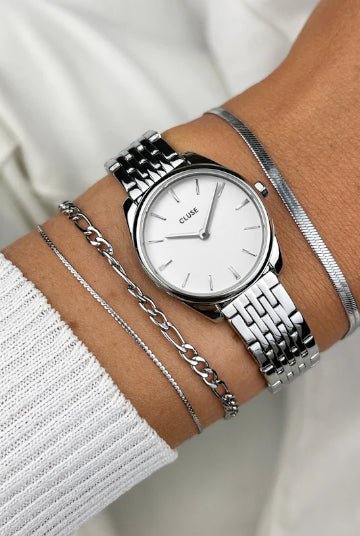 Montre CLUSE Féroce Mini Acier Blanc - Cluse - Bijouterie TAMARA