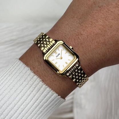 Montre CLUSE Gracieuse Mini Acier dorée Blanc - MONTRES - CW15506