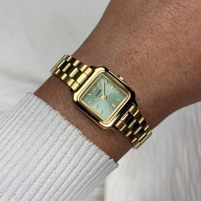 Montre CLUSE Gracieuse Mini Acier dorée Vert sauge - MONTRES - CW15505
