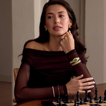 Montre CLUSE Gracieuse Mini Dorée Vert Double - tour Acier - Bijouterie TAMARA