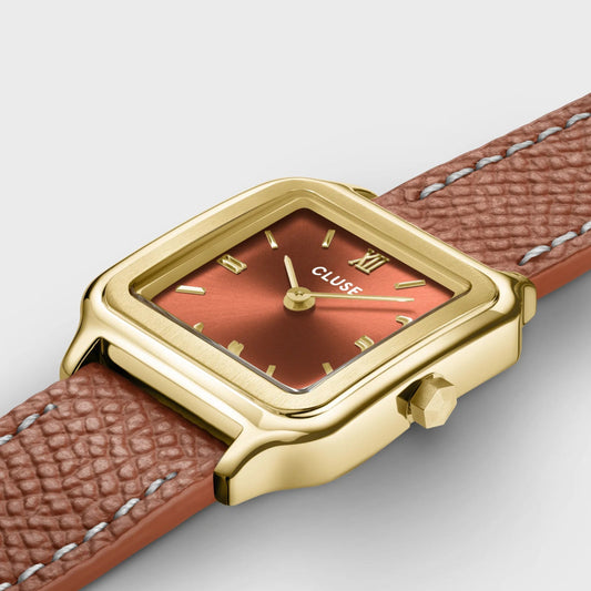 Montre CLUSE Gracieuse Petite Dorée Cuir double - tour marron - Cluse - Bijouterie TAMARA