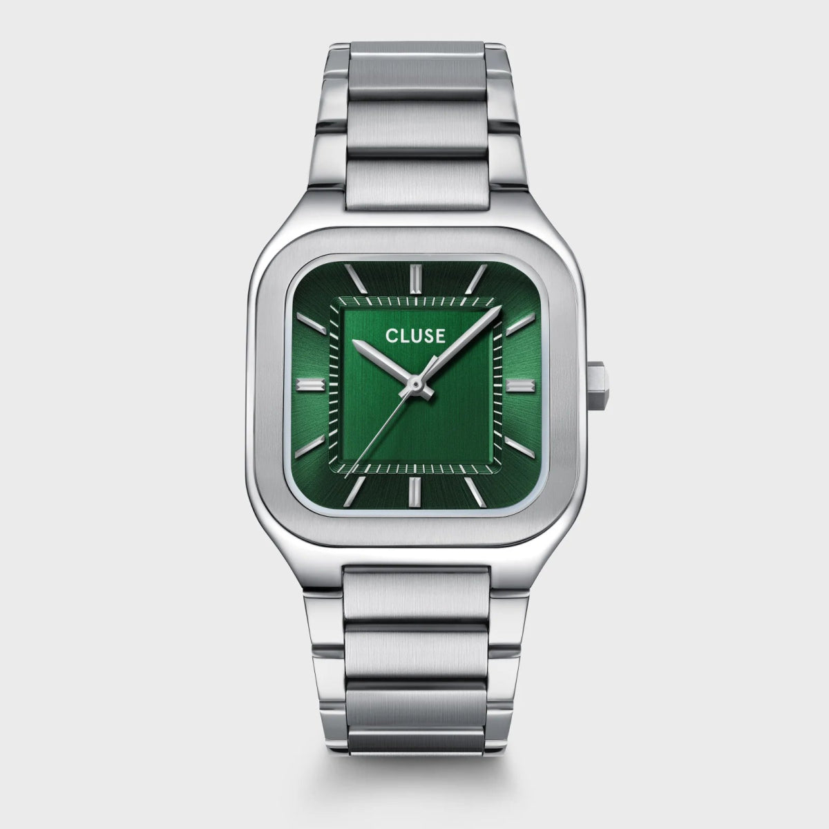 Montre CLUSE Homme Quadrus Acier Vert - Bijouterie TAMARA
