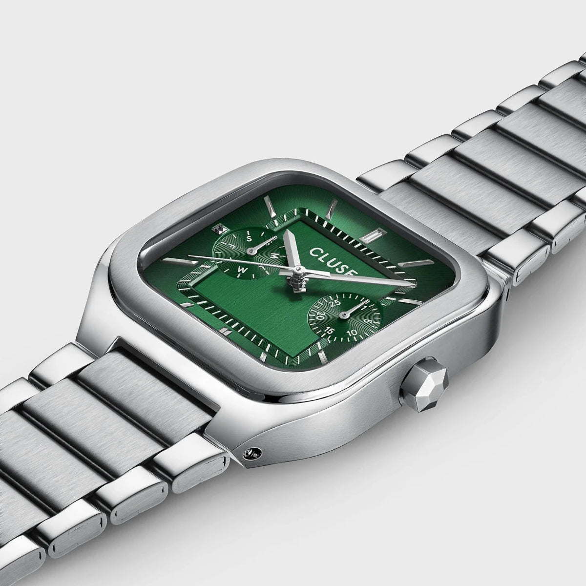 Montre CLUSE Homme Quadrus Multifonction Acier Vert - MONTRES - CW26202