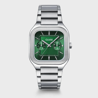 Montre CLUSE Homme Quadrus Multifonction Acier Vert - MONTRES - CW26202