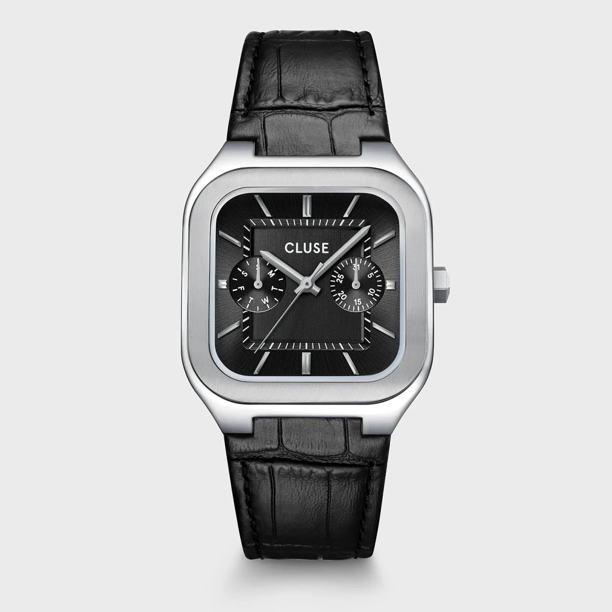 Montre CLUSE Homme Quadrus Multifonction Cuir Noir - MONTRES - CW26203
