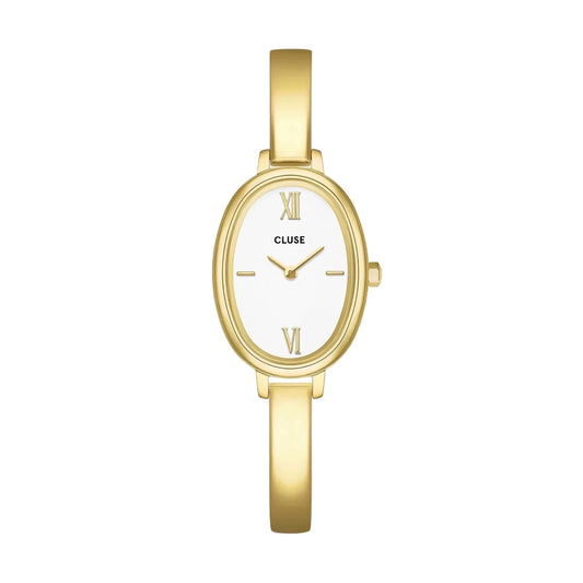 Montre CLUSE L'Ovale Dorée Blanc - MONTRES -CW16101