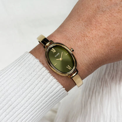 Montre CLUSE L'Ovale Dorée Vert - MONTRES -CW16103
