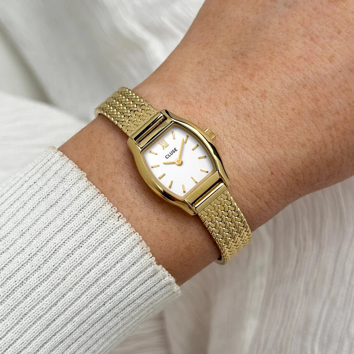 Montre CLUSE Tonette Mini Acier dorée Blanc - MONTRES -CW16501