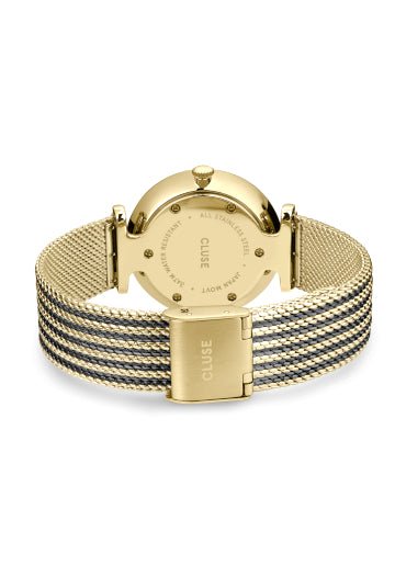 Montre CLUSE Triomphe Mesh Bicolore Noire Dorée - Cluse - Bijouterie TAMARA