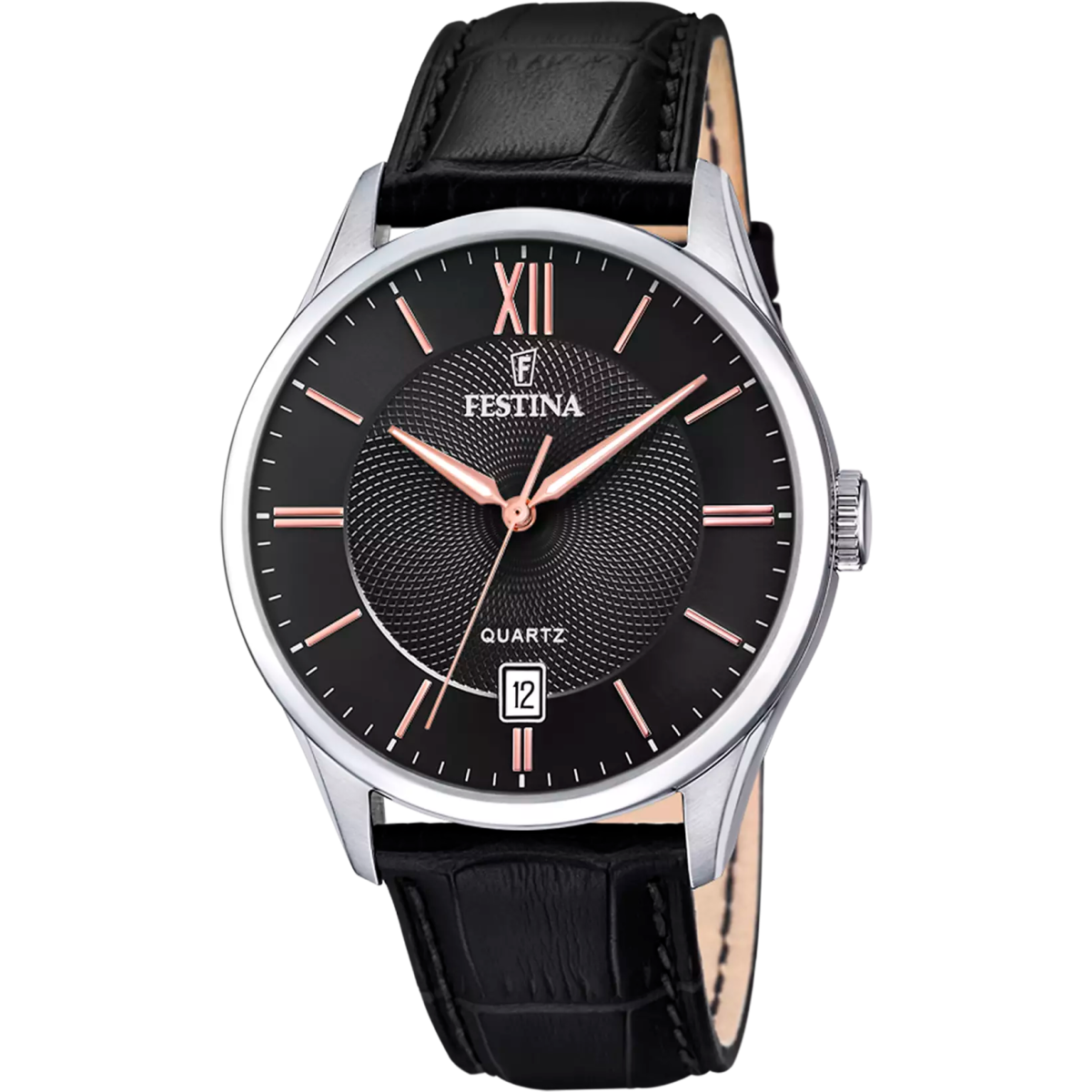 Montre FESTINA Classics Noir cuir Noir Rosedoré - MONTRES - F20426/6