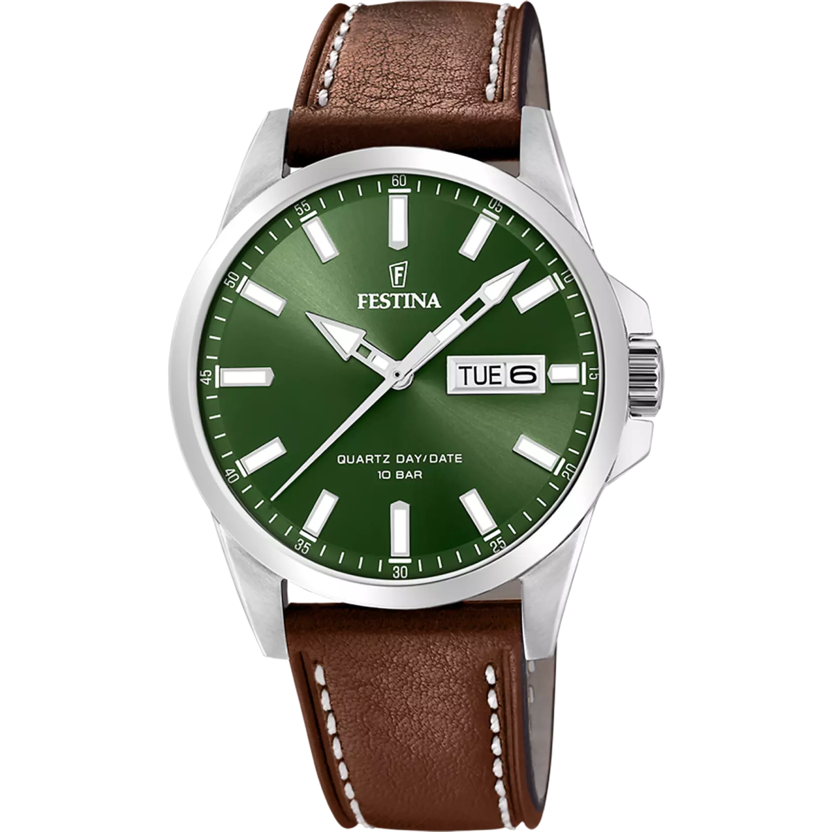 Montre FESTINA Classics Vert cuir brun - MONTRES - F20358/5