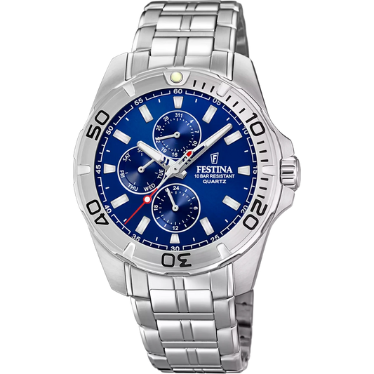 Montre FESTINA Multifunction Bleu foncé Noir acier - MONTRES -F20445/2