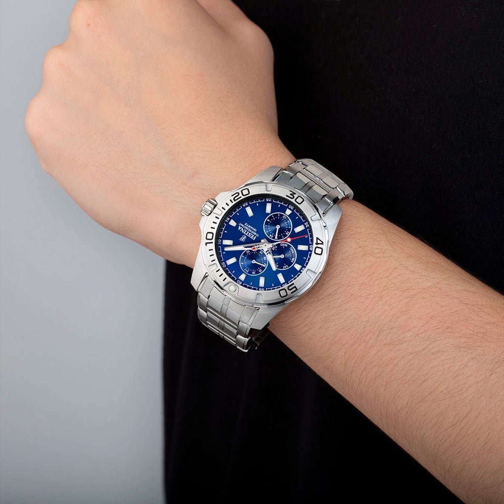 Montre FESTINA Multifunction Bleu foncé Noir acier - MONTRES -F20445/2