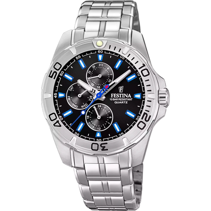 Montre FESTINA Multifunction Noir bleu acier - MONTRES -F20445/6