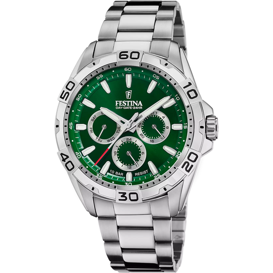 Montre FESTINA Multifunction Vert acier - Festina - Bijouterie TAMARA