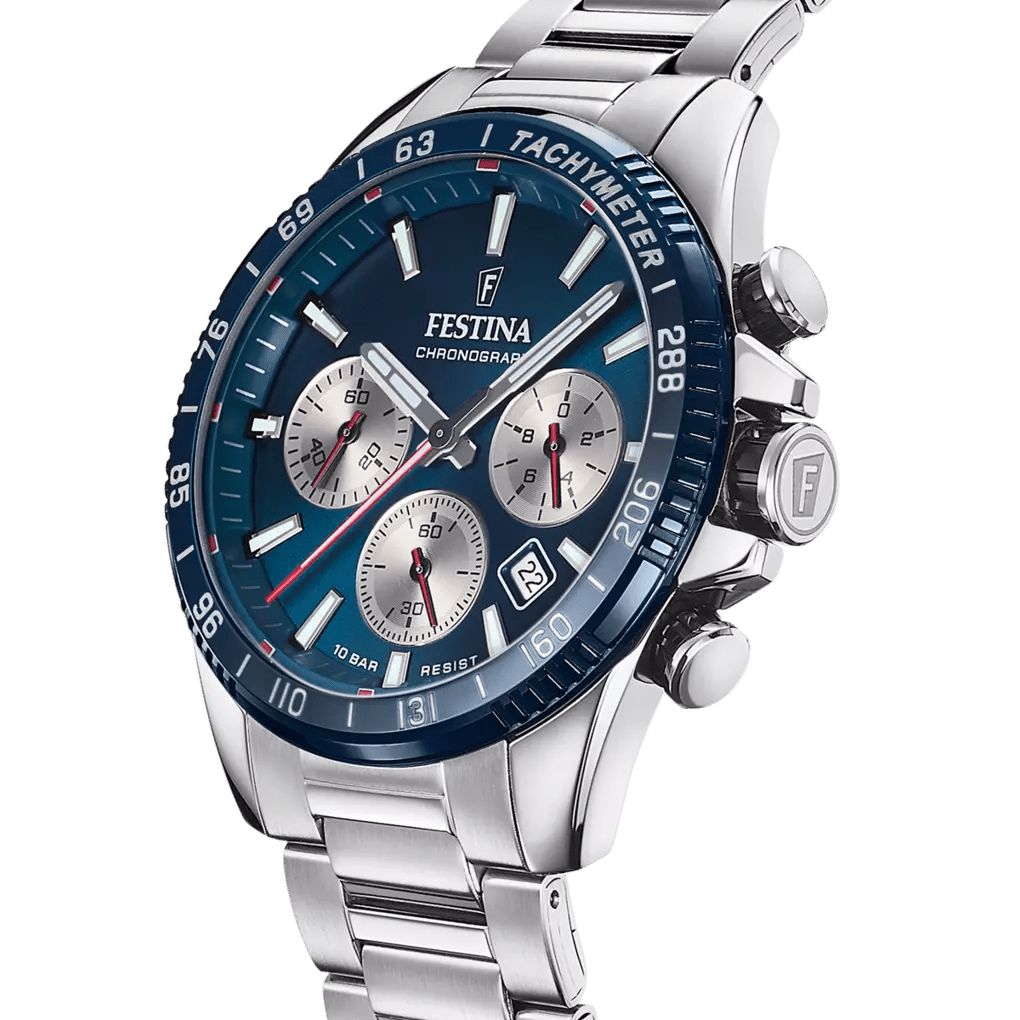 Montre FESTINA Timeless Chrono Bleu acier - MONTRES -F20560/2