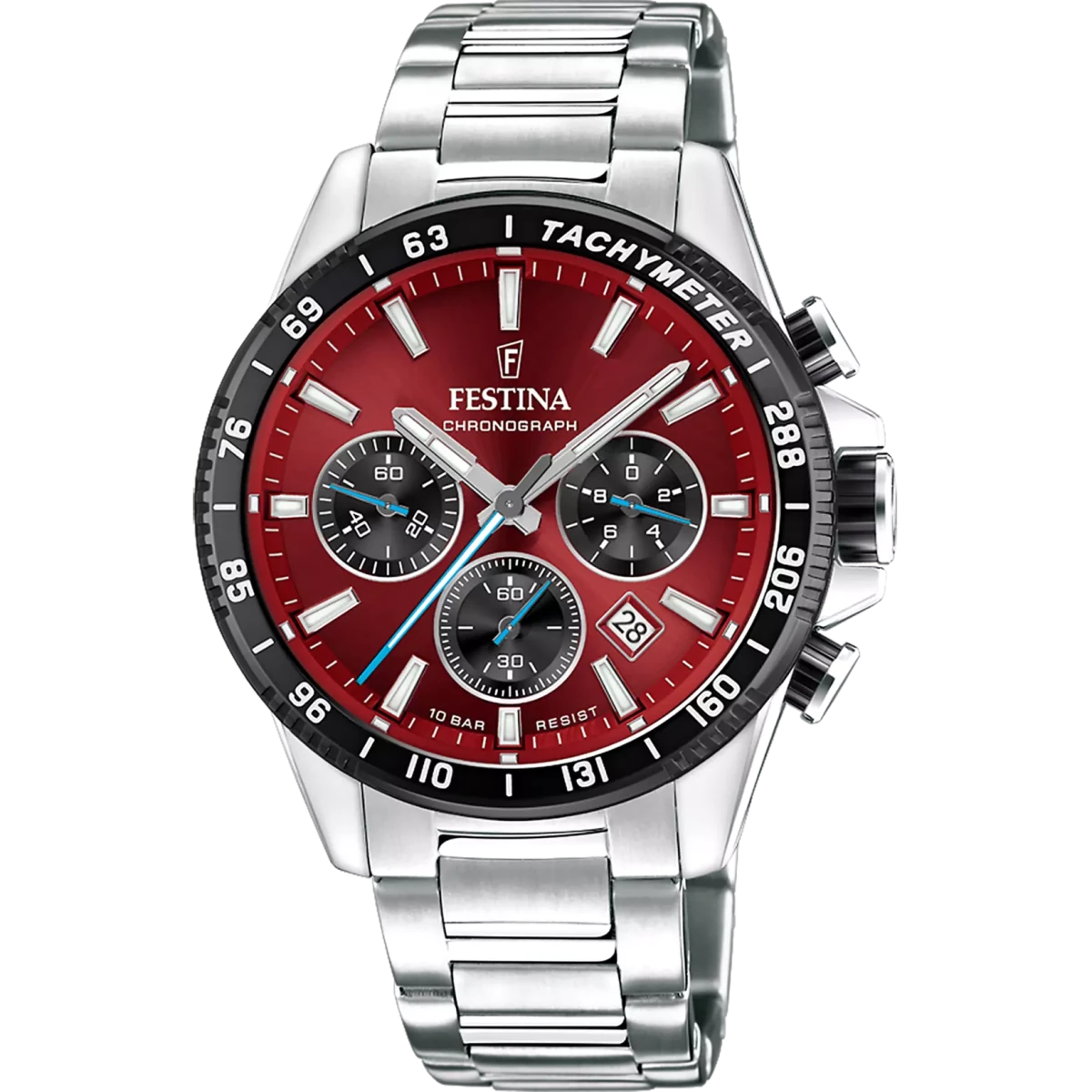 Montre FESTINA Timeless Chrono Rouge acier - MONTRES -F20560/7