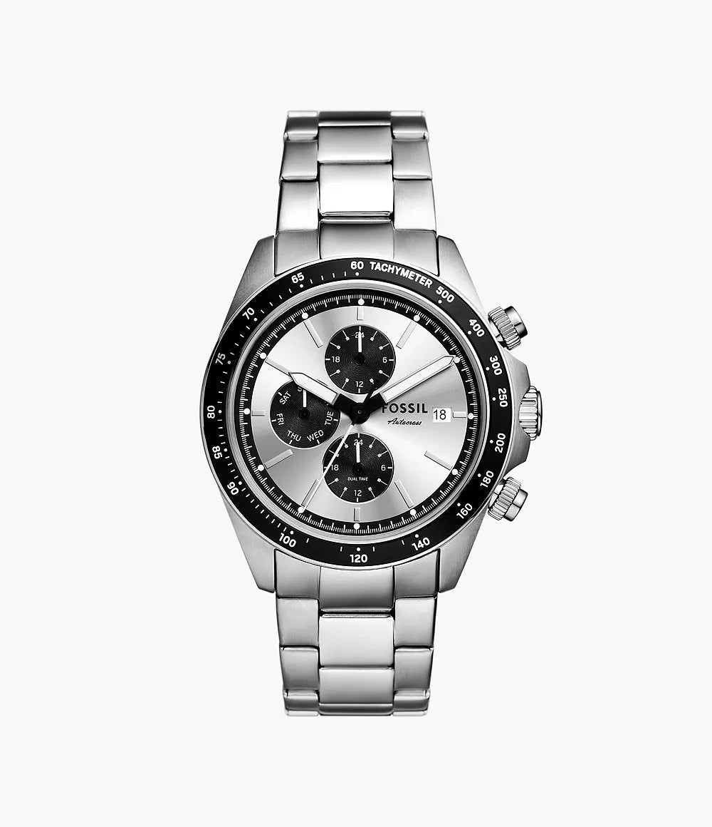 Montre FOSSIL Autocross Homme Mumtifonction Acier Argent - Bijouterie TAMARA