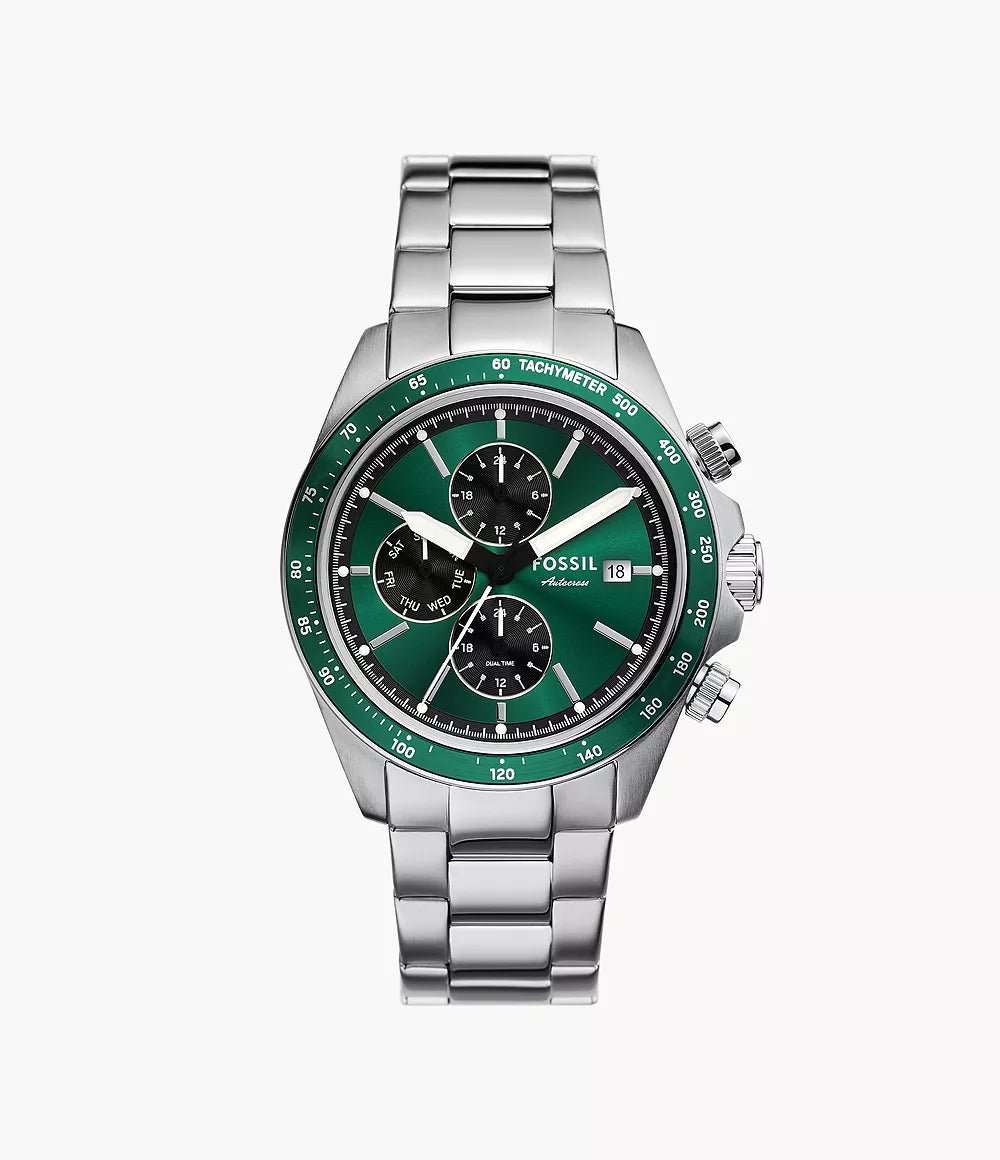 Montre FOSSIL Autocross Homme Mumtifonction Acier Vert - MONTRES - FS6127