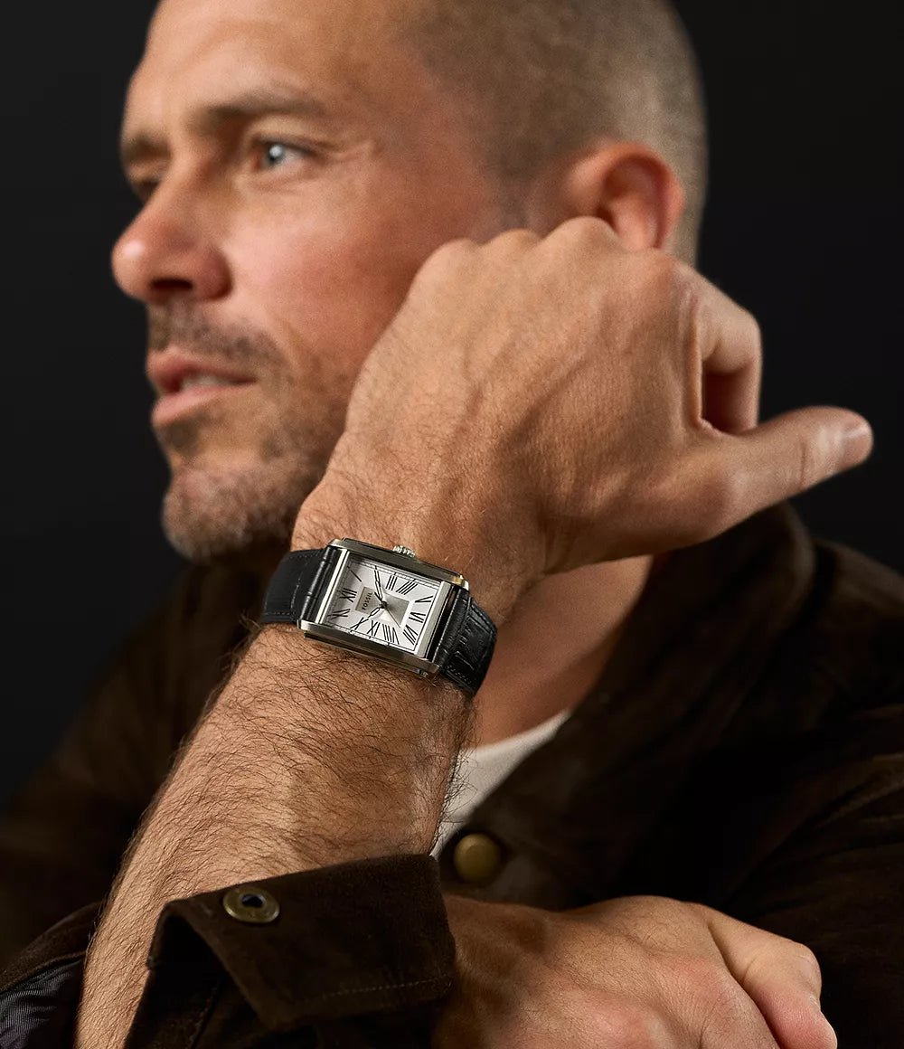 Montre FOSSIL Carraway Acier cuir Noir - MONTRES - FS6078