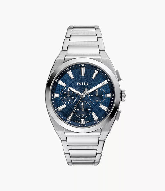 Montre FOSSIL Everett Chronographe Acier Bleu - MONTRES -FS6104