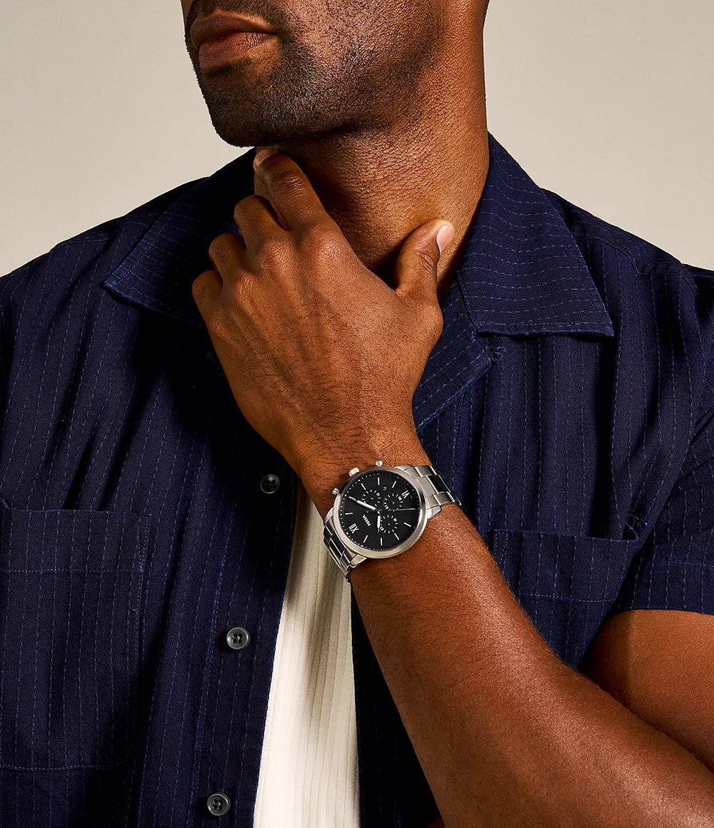 Montre FOSSIL Homme Neutra chronographe Acier Noir - MONTRES - FS5384