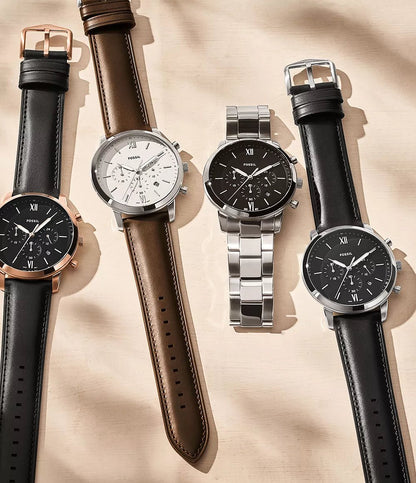 Montre FOSSIL Homme Neutra chronographe Acier Noir - MONTRES - FS5384