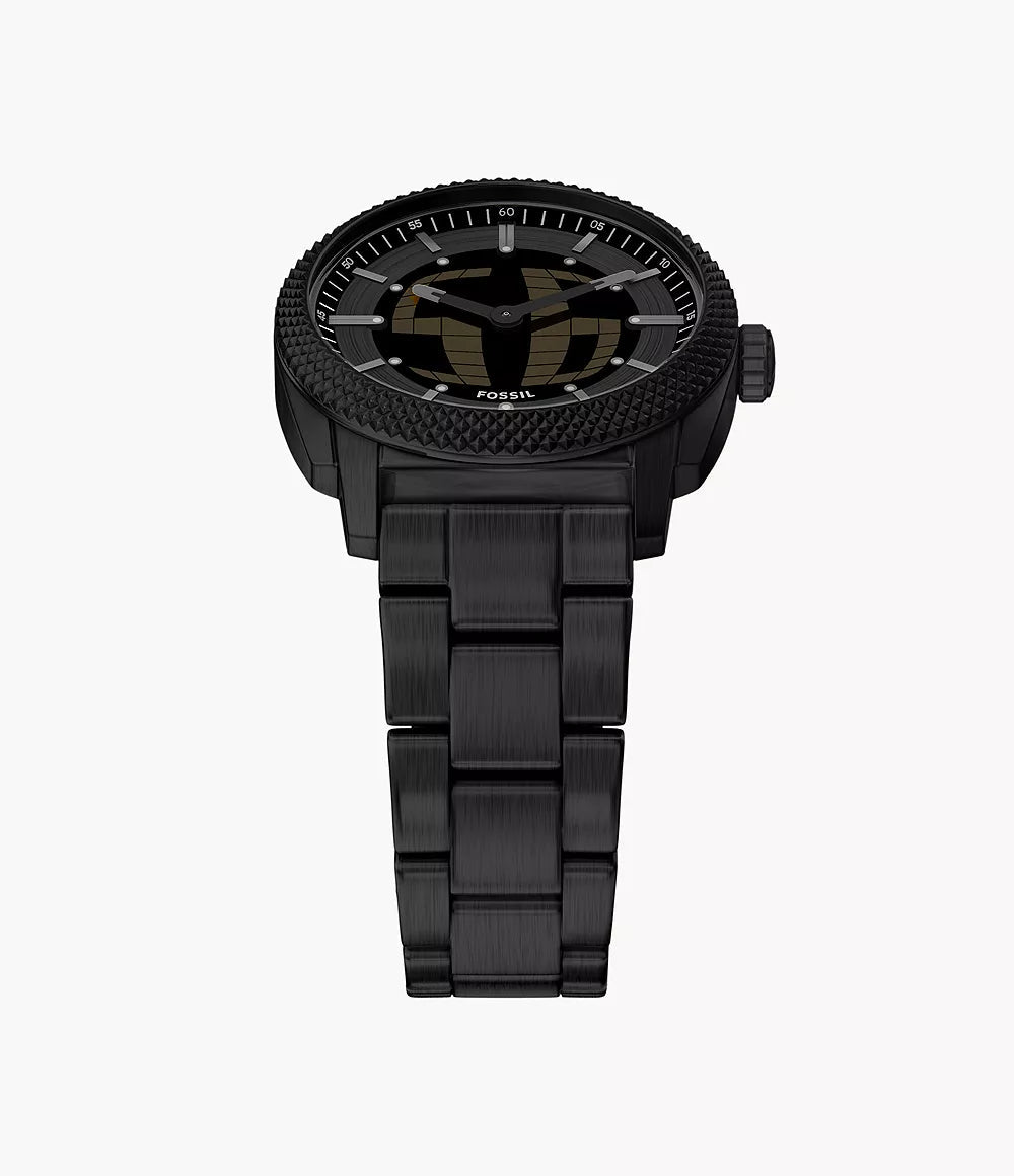 Montre FOSSIL Machine BIG TIC Acier Noir Noir - MONTRES -FS6156